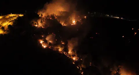 Adıyaman'da Korkutan Orman Yangını Kontrol Altına Alındı