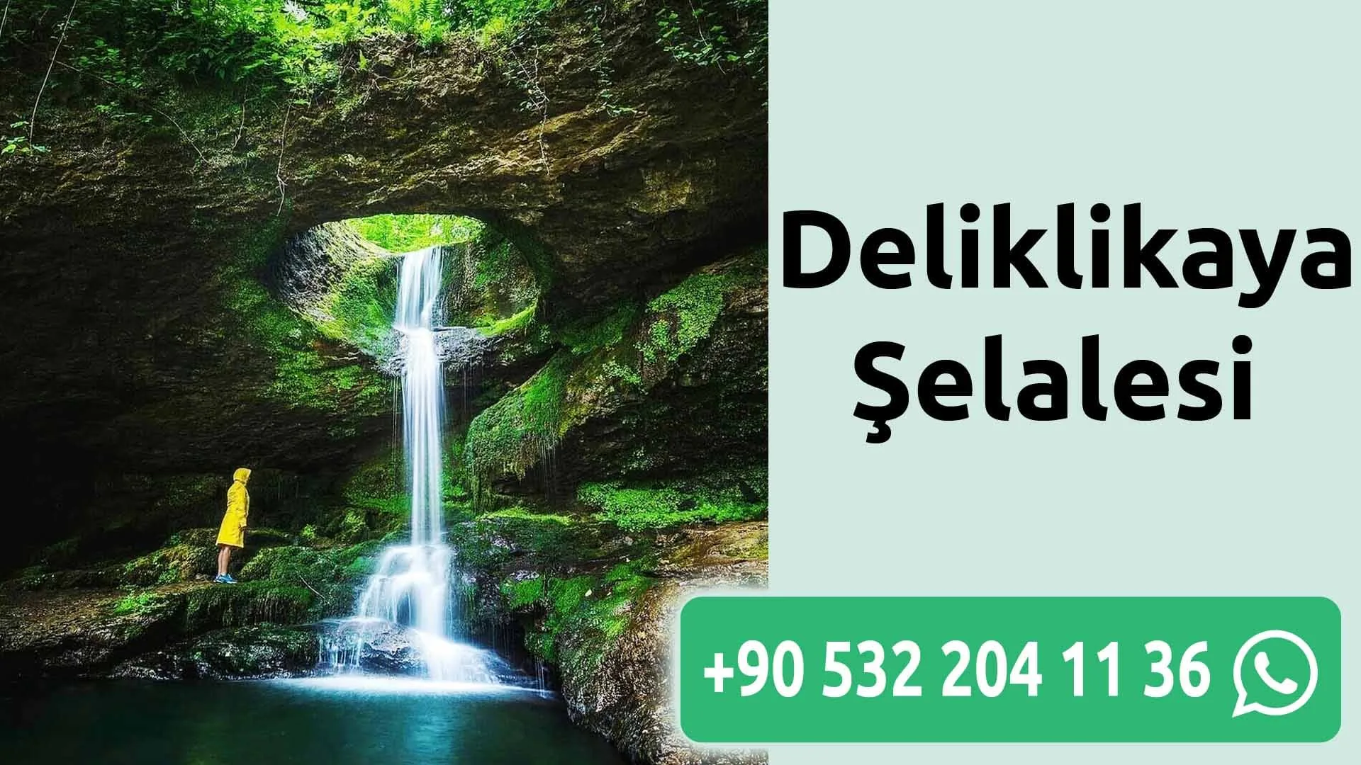 Artvin Deliklikaya Şelalesi'nde Turist Korkuluçu An Yaşadı Artvin Deliklikaya Şelalesi'nde Turist Korkuluçu An Yaşadı