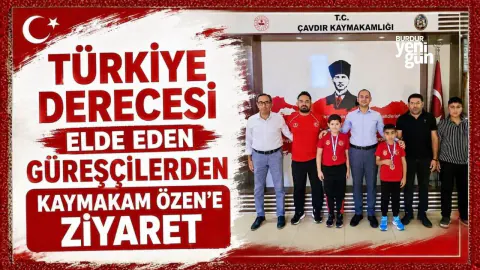 Türkiye Derecesi Elde Eden Güreşçilerden Kaymakam Özgü Özen'e Ziyaret