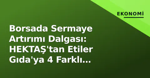 Borsada Sermaye Artırımı Dalgası: HEKTAŞ'tan Etiler Gıda'ya 4 Farklı Senaryo