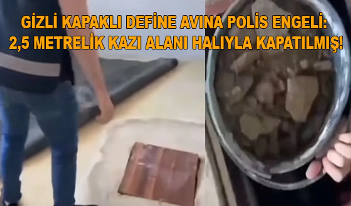 Samsun'da Gizli Kapaklı Define Avı: 2,5 Metrelik Kazı Alanı Halıyla Örtülmüş Samsun'da Gizli Kapaklı Define Avı: 2,5 Metrelik Kazı Alanı Halıyla Örtülmüş