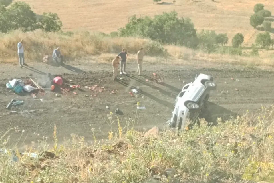 Elazığ'da Kamyonet Şarampole Yuvarlandı: 4 Yaralı görseli
