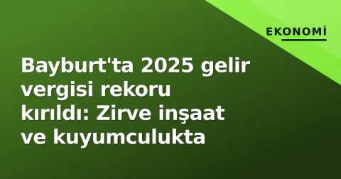 Bayburt'ta 2025 gelir vergisi rekoru kırıldı: Zirve inşaat ve kuyumculukta