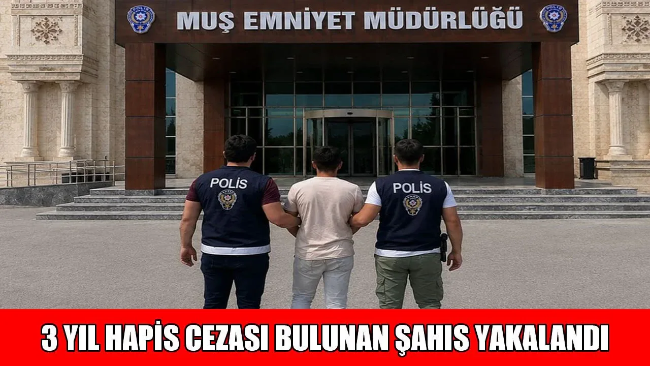 Muş'ta 3 Yıl Hapis Cezası Bulunan Hırsızlık Hükümlüsü Yakalandı Muş'ta 3 Yıl Hapis Cezası Bulunan Hırsızlık Hükümlüsü Yakalandı