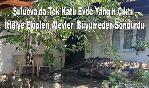 Amasya Suluova'da Ev Yangını İtfaiye Ekipleri Müdahale Etti