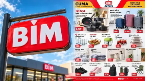 BİM 11 Eylül 2026 Aktüel Ürünleri ve Fiyatları: Valiz 999 TL'den Başlıyor