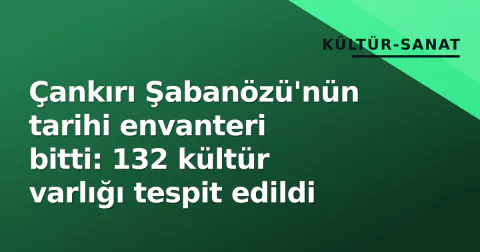 Çankırı Şabanözü'nün tarihi envanteri bitti: 132 kültür varlığı tespit edildi