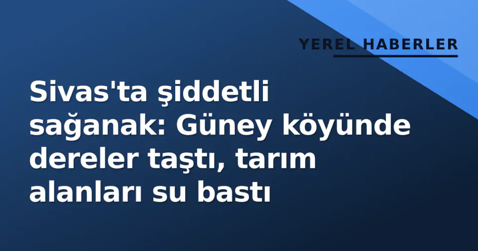 Sivas'ta şiddetli sağanak: Güney köyünde dereler taştı, tarım alanları su bastı görseli