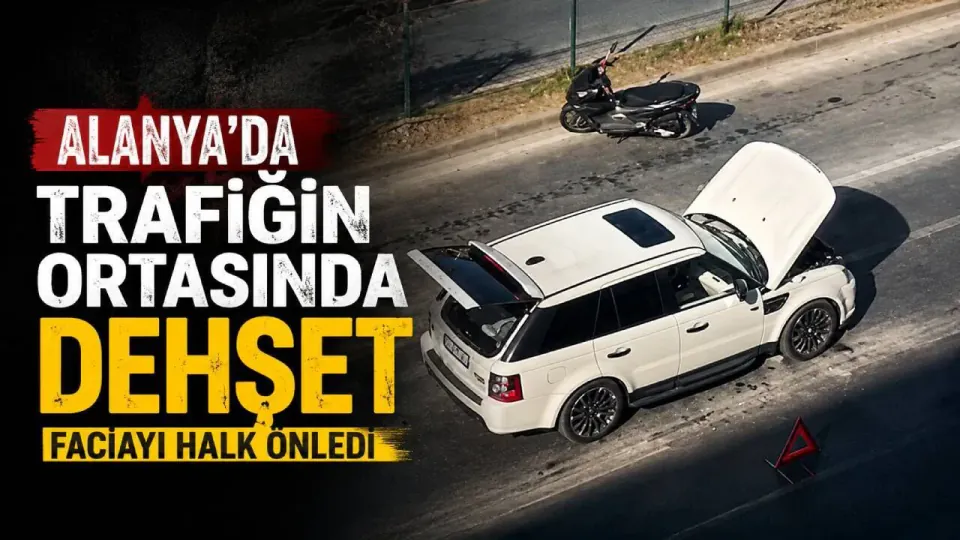 Alanya D-400 Karayolu'nda Korkutan Anlar: Araçtan Yükselen Dumanlar Paniğe Neden Oldu görseli