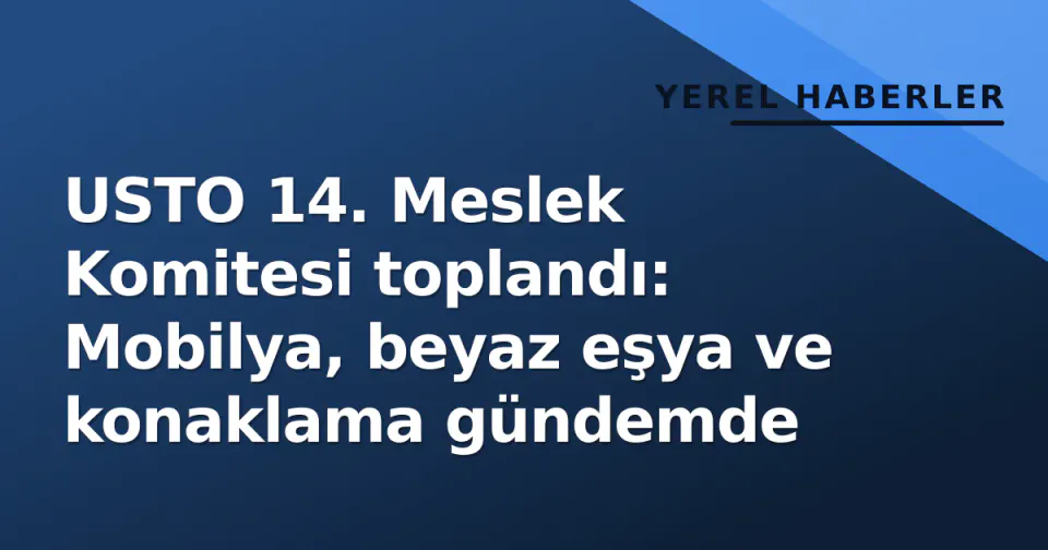 USTO 14. Meslek Komitesi toplandı: Mobilya, beyaz eşya ve konaklama gündemde görseli