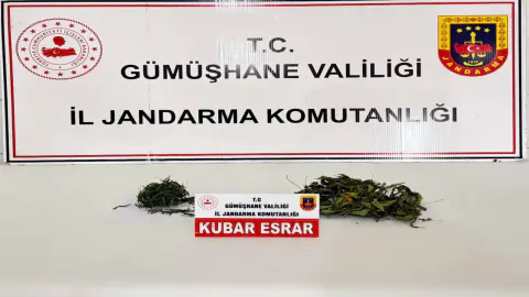 Kelkit'te uyuşturucu operasyonu: 63 gram kubar esrar ele geçirildi