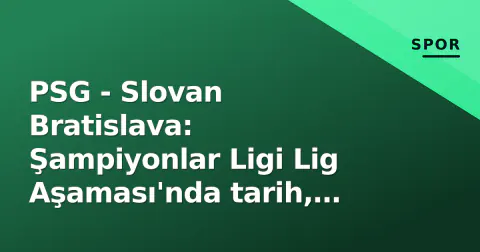 PSG - Slovan Bratislava: Şampiyonlar Ligi Lig Aşaması'nda tarih, saat, TV kanalı ve forma durumu