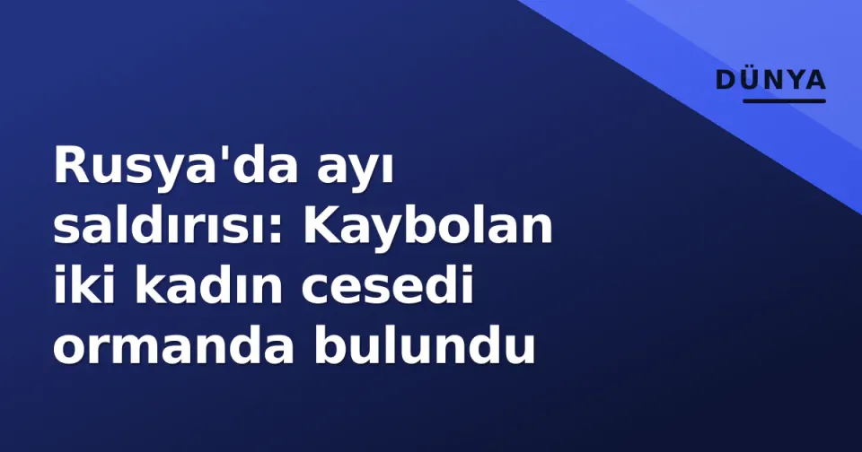 Rusya'da ayı saldırısı: Kaybolan iki kadın cesedi ormanda bulundu görseli