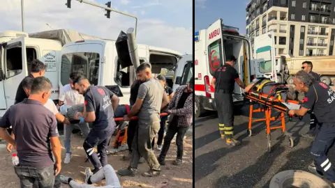 Batman'da kamyon-minibüs çarpışması: 6 yaralı
