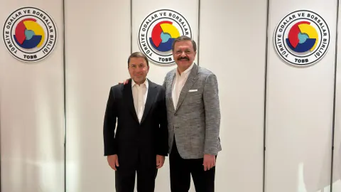 TOBB Başkanı Hisarcıklıoğlu, Siirt TSO Başkanı Güven Kuzu'yu Tebrik Etti