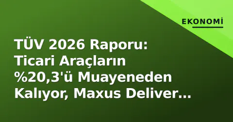 TÜV 2026 Raporu: Ticari Araçların %20,3'ü Muayeneden Kalıyor, Maxus Deliver 9 Rekor Kırdı
