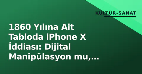 1860 Yılına Ait Tabloda iPhone X İddiası: Dijital Manipülasyon mu, Gelecek Tahmini mi?