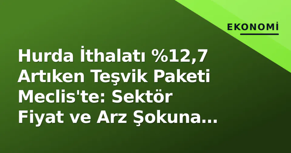 Hurda İthalatı %12,7 Artıken Teşvik Paketi Meclis'te: Sektör Fiyat ve Arz Şokuna Hazırlanıyor görseli