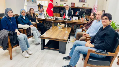 Çankırı'da yeni atanan hekimler Sağlık Müdürü Bulut'u ziyaret etti
