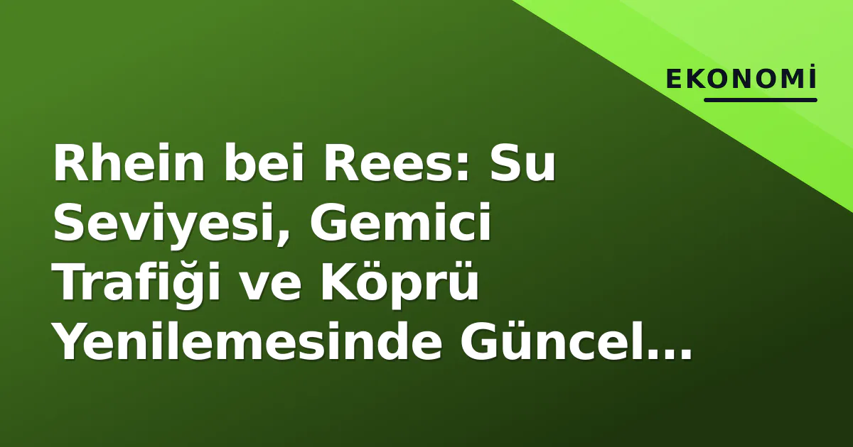 Rhein bei Rees: Su Seviyesi, Gemici Trafiği ve Köprü Yenilemesinde Güncel Tablo Rhein bei Rees: Su Seviyesi, Gemici Trafiği ve Köprü Yenilemesinde Güncel Tablo