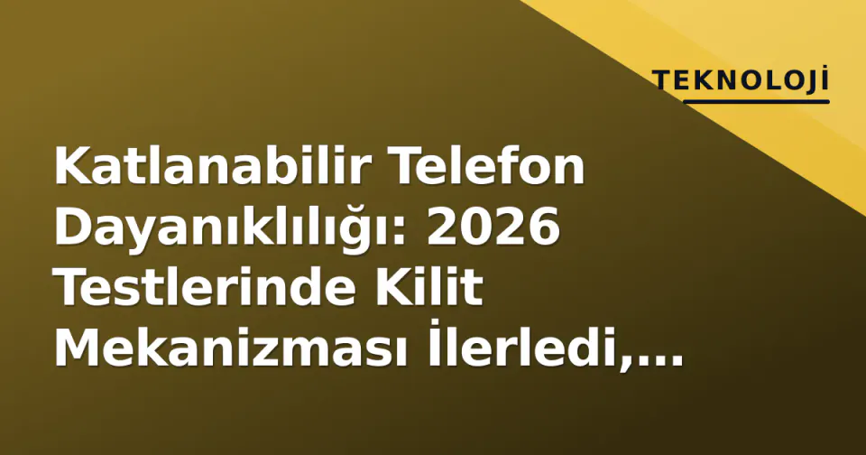 Katlanabilir Telefon Dayanıklılığı: 2026 Testlerinde Kilit Mekanizması İlerledi, Ekran Çatlak Riski ve Maliyeti Hala Sorun görseli