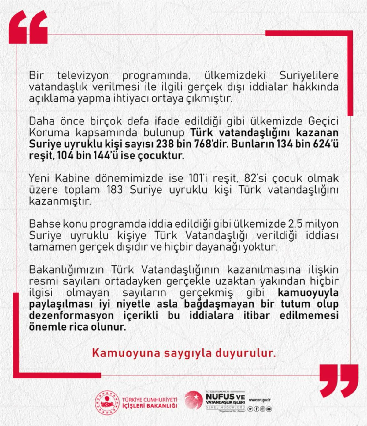 T.C. İçişleri Bakanı Ali Yerlikaya, Vatandaşlık İddialarına Tepki Gösterdi T.C. İçişleri Bakanı Ali Yerlikaya, Vatandaşlık İddialarına Tepki Gösterdi