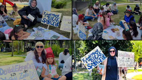 Karabük'te Gençler Şehir Parkı'nda Kitap ve Doğayla Buluştu