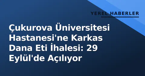 Çukurova Üniversitesi Hastanesi'ne Karkas Dana Eti İhalesi: 29 Eylül'de Açılıyor