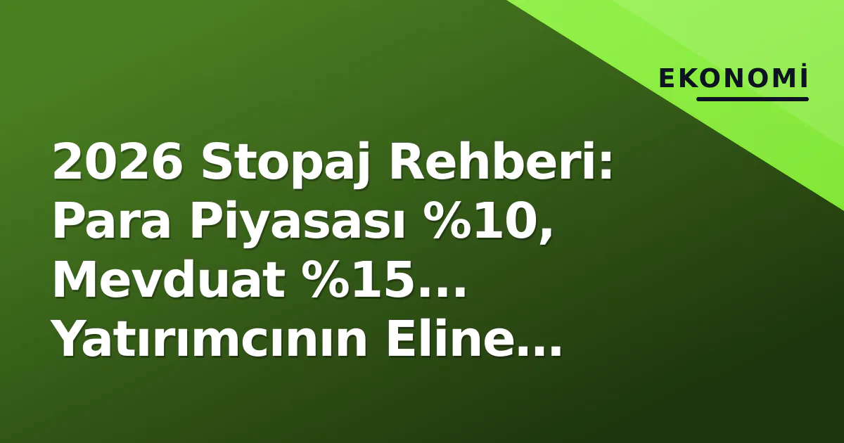 2026 Stopaj Rehberi: Para Piyasası %10, Mevduat %15... Yatırımcının Eline Geçen Net Getiri Nasıl Hesaplanıyor? 2026 Stopaj Rehberi: Para Piyasası %10, Mevduat %15... Yatırımcının Eline Geçen Net Getiri Nasıl Hesaplanıyor?