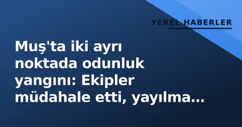 Muş'ta iki ayrı noktada odunluk yangını: Ekipler müdahale etti, yayılma engellendi