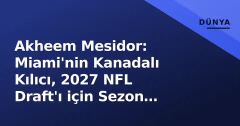 Akheem Mesidor: Miami'nin Kanadalı Kılıcı, 2027 NFL Draft'ı için Sezon Açılışında Sınavda