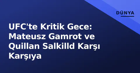 UFC'te Kritik Gece: Mateusz Gamrot ve Quillan Salkilld Karşı Karşıya