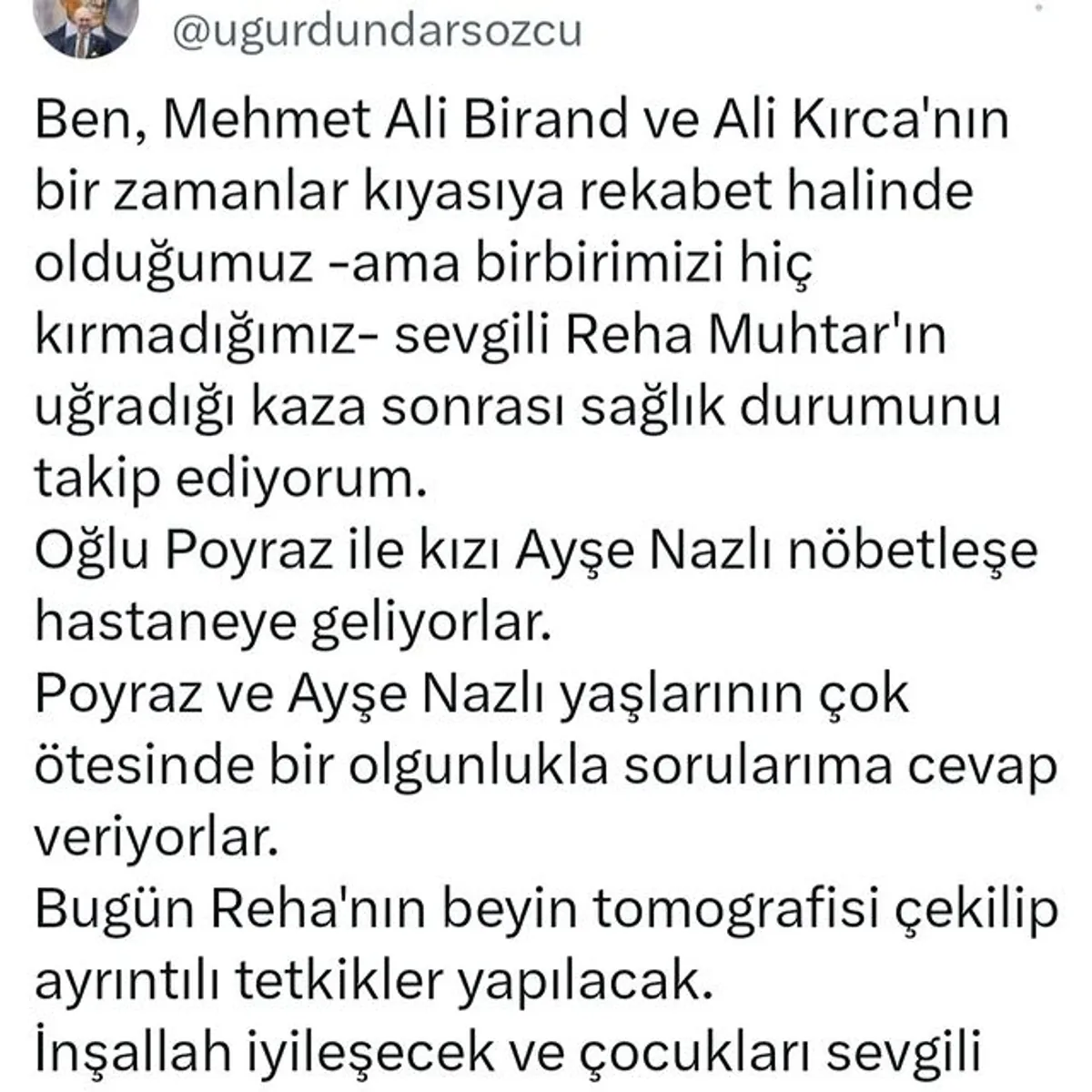 Ünlü Gazeteci Reha Muhtar Hastanede! Ünlü Gazeteci Reha Muhtar Hastanede!