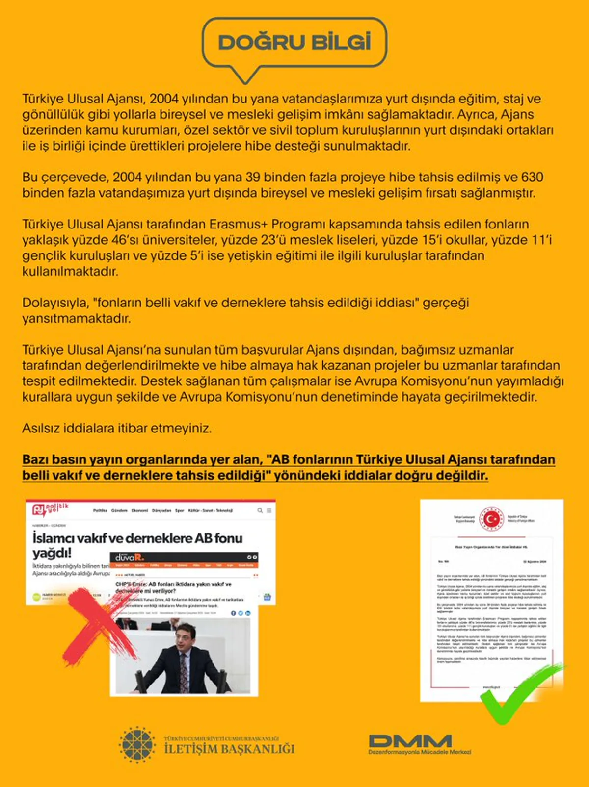 Türkiye Ulusal Ajansı İddiaları Kesin Bir Şekilde Yalanladı! Türkiye Ulusal Ajansı İddiaları Kesin Bir Şekilde Yalanladı!