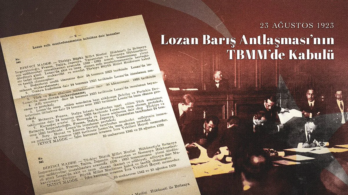 Numan Kurtulmuş'tan Lozan Barış Antlaşması'nın 101. Yıl Dönümü Mesajı Numan Kurtulmuş'tan Lozan Barış Antlaşması'nın 101. Yıl Dönümü Mesajı