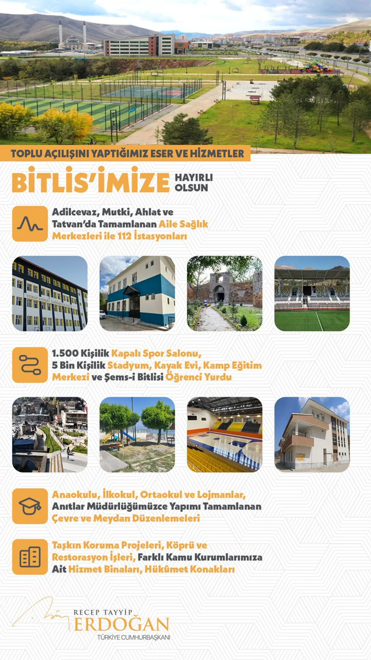 Recep Tayyip Erdoğan Bitlis'te Önemli Eser ve Hizmetlerin Açılışını Gerçekleştirdi Recep Tayyip Erdoğan Bitlis'te Önemli Eser ve Hizmetlerin Açılışını Gerçekleştirdi