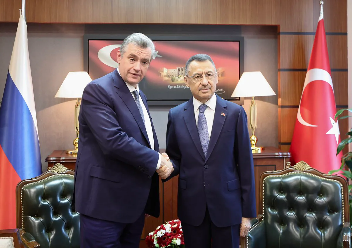 Fuat Oktay, Rusya Federasyonu Devlet Duması Dışişleri Komisyonu Başkanı Leonid Slutsky ile bir araya geldi Fuat Oktay, Rusya Federasyonu Devlet Duması Dışişleri Komisyonu Başkanı Leonid Slutsky ile bir araya geldi