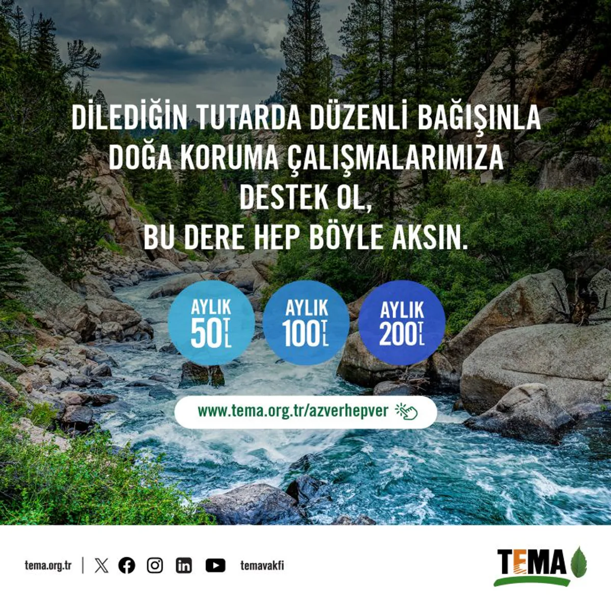 TEMA Vakfı Doğa Koruma Çalışmaları İçin Bağış Çağrısı TEMA Vakfı Doğa Koruma Çalışmaları İçin Bağış Çağrısı