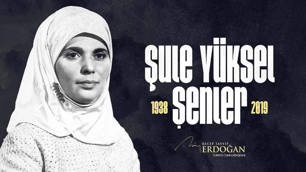 Cumhurbaşkanı Recep Tayyip Erdoğan, Şule Yüksel Şenler'i Anma Mesajı Yayımladı Cumhurbaşkanı Recep Tayyip Erdoğan, Şule Yüksel Şenler'i Anma Mesajı Yayımladı