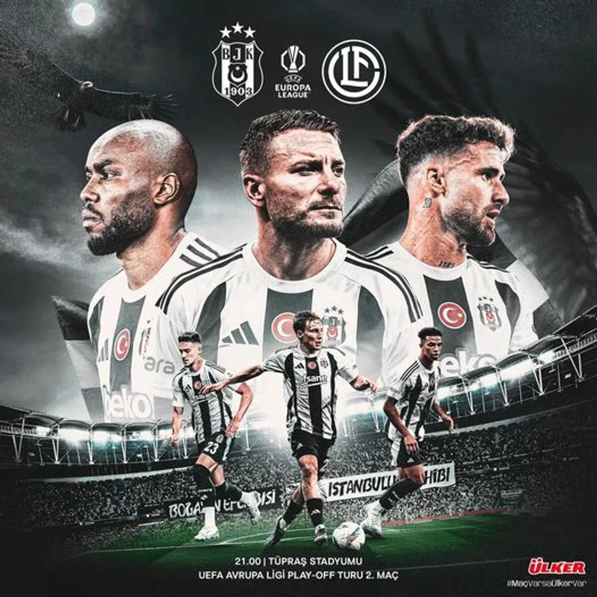 Beşiktaş, Lugano ile UEFA Avrupa Ligi play-off turunda karşılaşacak Beşiktaş, Lugano ile UEFA Avrupa Ligi play-off turunda karşılaşacak