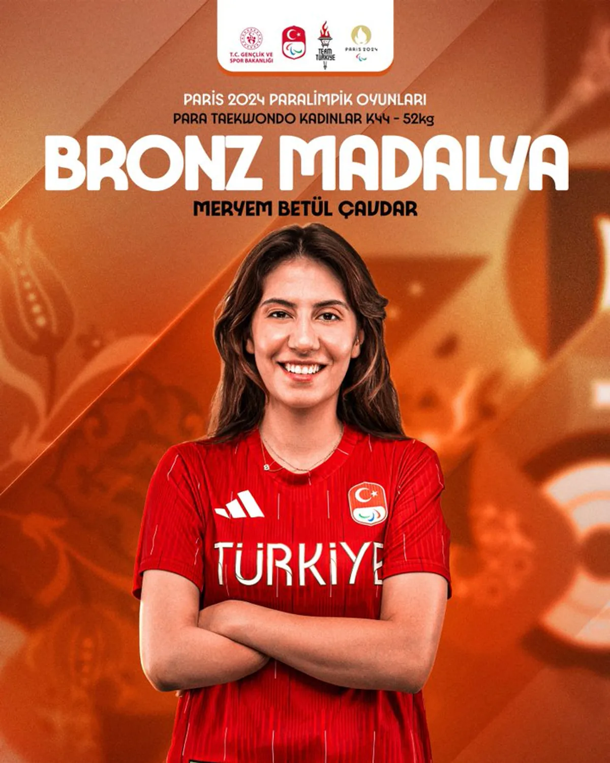 Türkiye'nin Milli Tekvandocusu Meryem Betül Çavdar Paris 2024 Paralimpik Oyunları'nda Bronz Madalya Kazandı Türkiye'nin Milli Tekvandocusu Meryem Betül Çavdar Paris 2024 Paralimpik Oyunları'nda Bronz Madalya Kazandı