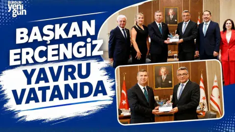 Akdeniz Belediyeler Birliği Heyeti Tufan Erhürman'ı Ziyaret Etti
