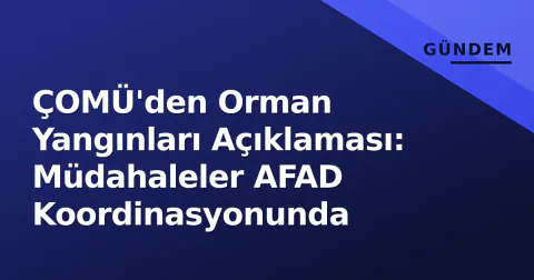 ÇOMÜ'den Orman Yangınları Açıklaması: Müdahaleler AFAD Koordinasyonunda
