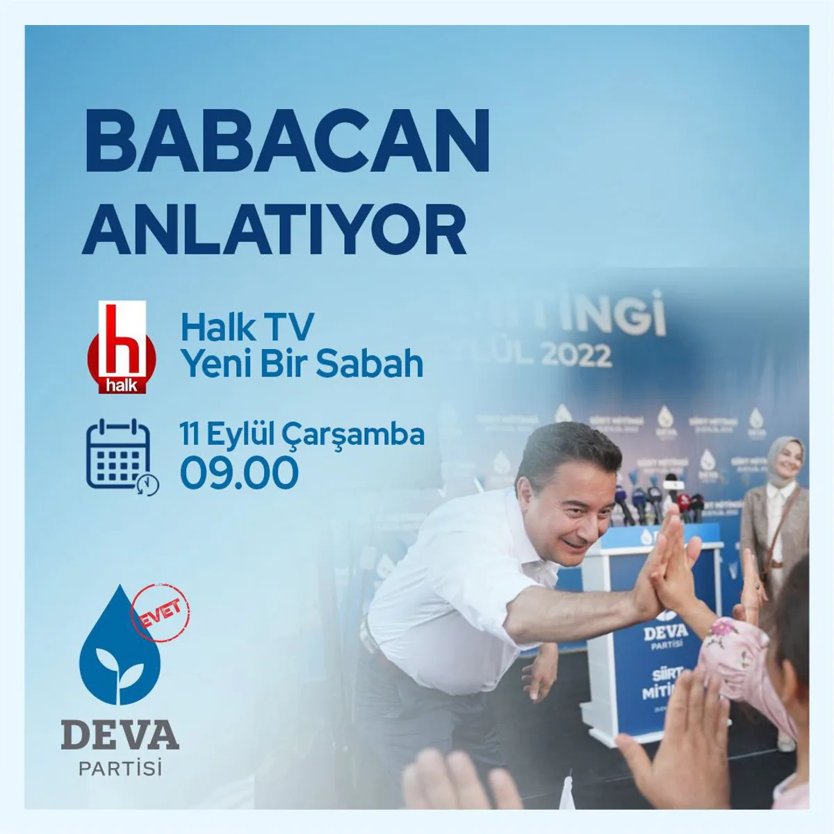 Deva Partisi Genel Başkanı Ali Babacan, Yeni Bir Sabah Programında Deva Partisi Genel Başkanı Ali Babacan, Yeni Bir Sabah Programında