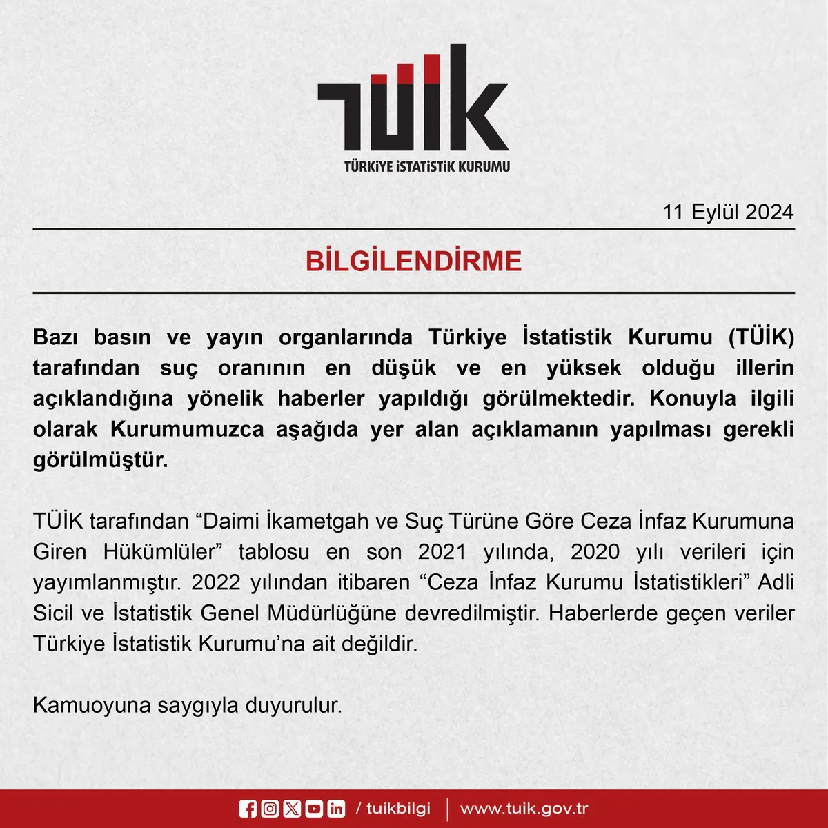 Suç Oranlarının En Düşük ve En Yüksek Olduğu İllere İlişkin TÜİK Raporu Suç Oranlarının En Düşük ve En Yüksek Olduğu İllere İlişkin TÜİK Raporu
