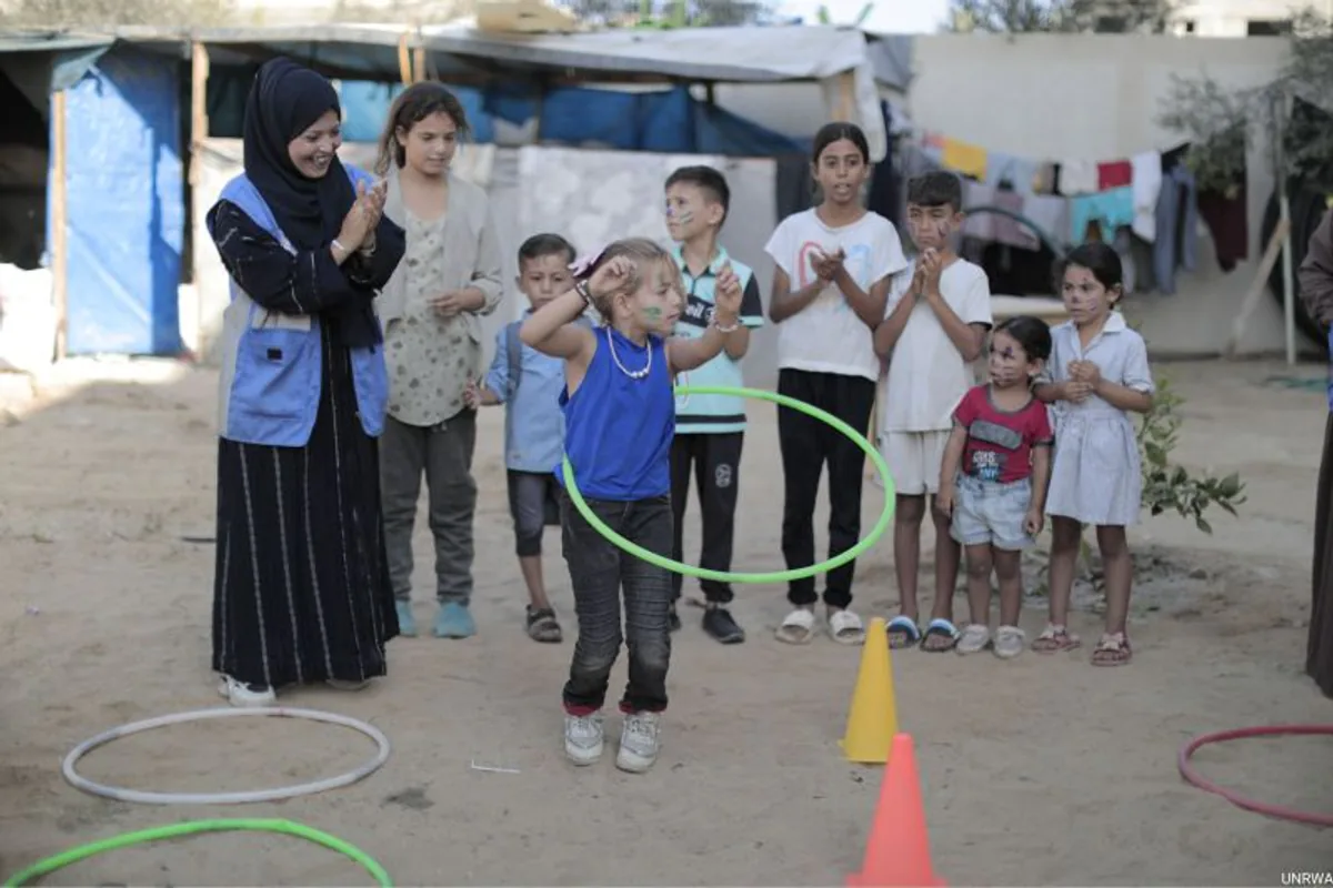 UNRWA, Gaza'daki Çocuklara Destek Sunuyor UNRWA, Gaza'daki Çocuklara Destek Sunuyor