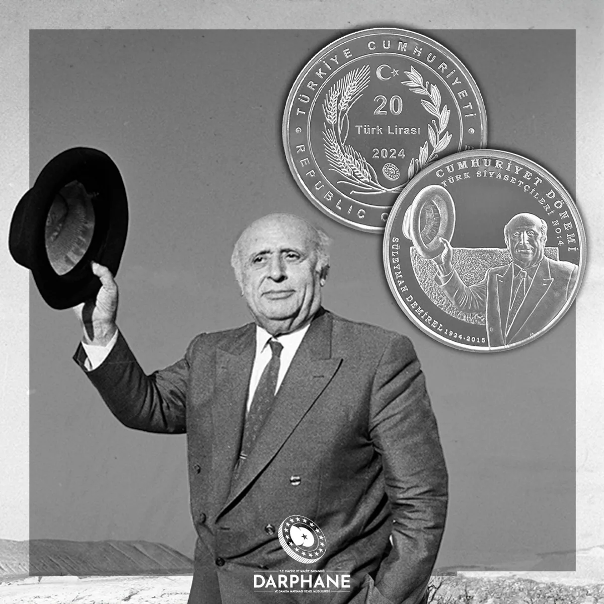 Süleyman Demirel Hatıra Parasının Satışa Sunulması Süleyman Demirel Hatıra Parasının Satışa Sunulması
