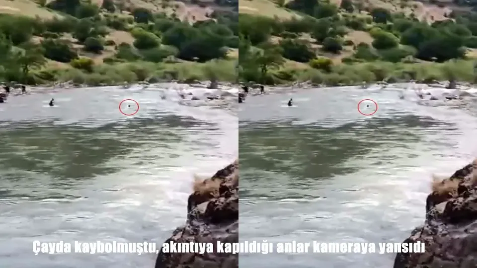 Bingöl'de Sarım Çayı'nda facia: Akıntıya kapıldığı anlar kamerada görseli
