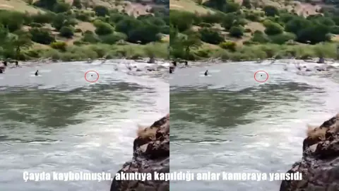 Bingöl'de Sarım Çayı'nda facia: Akıntıya kapıldığı anlar kamerada