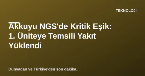 Akkuyu NGS'de Kritik Eşik: 1. Üniteye Temsili Yakıt Yüklendi